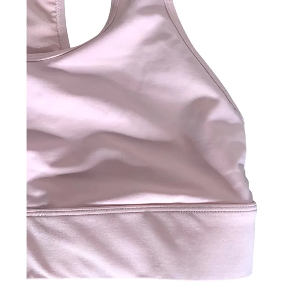 •SOLD•FABLETICS Light Pink On-The-Go Medium Impact Racerback Sports Bra Medium - Picture 6 of 8